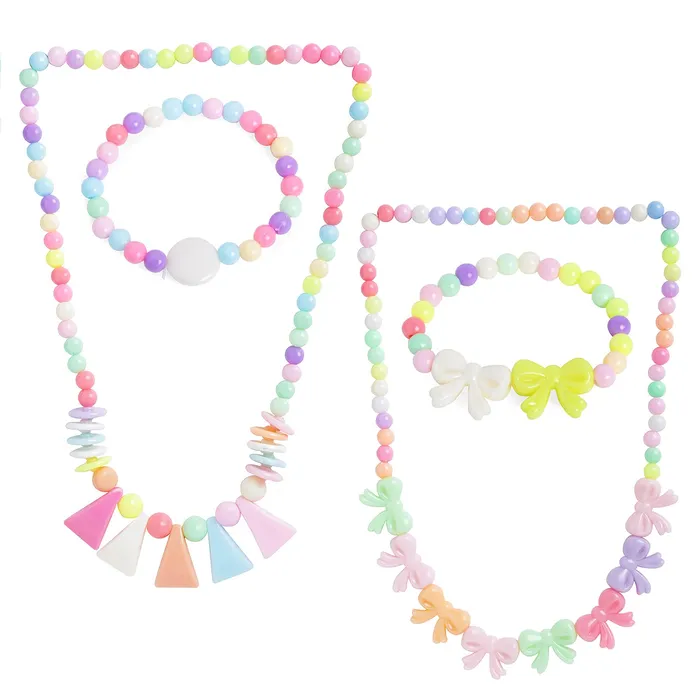 Rings Yellow Chimes Melbees by Yellow Chimes Jewellery Set for Girls Lovely Combo of 2 Pairs Colorful Resin Beads Pendant Bracelet Set Kids Jewellery Set for Girls