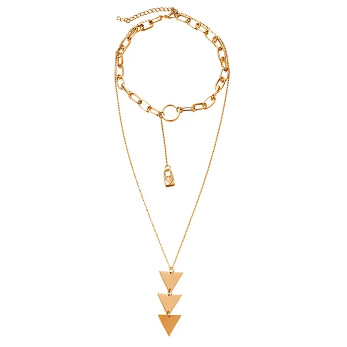 Rings Yellow Chimes Yellow Chimes Choker Necklace for Women Combo of 2 PCs Gold Plated Layered Thick Chain Heart Locket Choker Necklace for Women and Girls