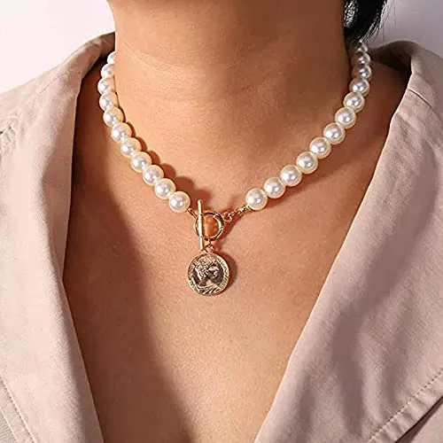 Rings Yellow Chimes Yellow Chimes Layered Necklace for Women 2 Pcs Combo Multilayer Gold Toned Crystal Drop Choker Necklace for Women and Girls