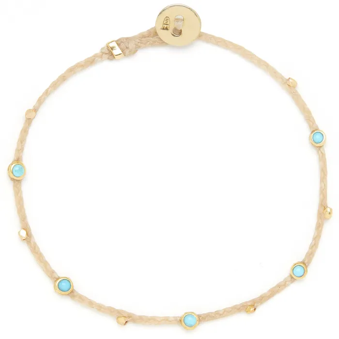 Scosha Bracelets Turquoise Bezel Charms Bracelet