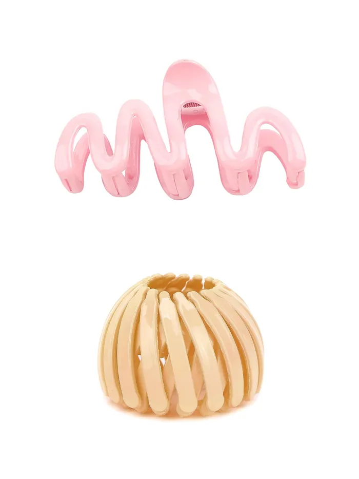 Set of 2 Claw Clips Durable Plastic Hair Accessories Multicolor Ideal for All Hair Types Yellow Chimes Necklaces Set of 2 Claw Clips Durable Plastic Hair Accessories Multicolor Ideal for All Hair Types Yellow Chimes Necklaces