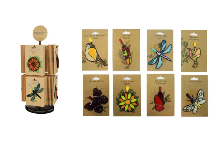 Splash Earrings Stained Glass Hanging Decor Assorted
