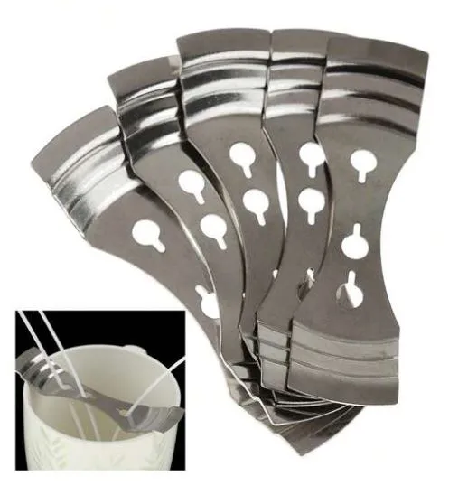 Stainless Steel Candle Wick Holder 5pcs Resin Art Hub Earrings