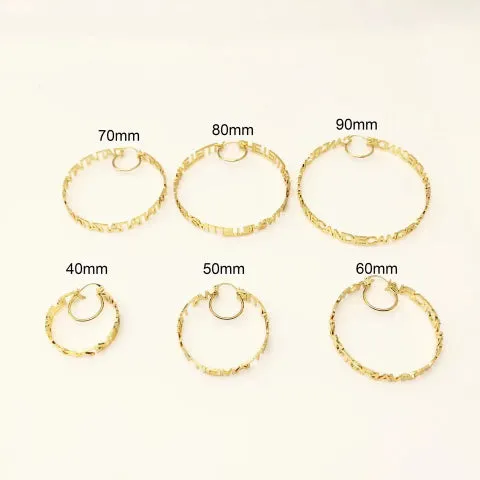 The Signature Collection Co Hoop Name Earrings Earrings