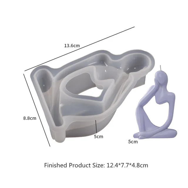 Thinker Statue Silicone Moulds Resinarthub Earrings