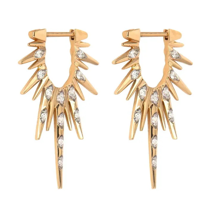 Three Stories Jewelry Elongated Love Explosion Diamond Earrings Earrings