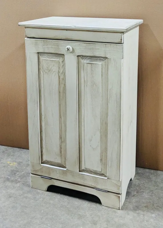 Tilt Bin Antique White Pick Up Only Spring Water Woodcraft Rings