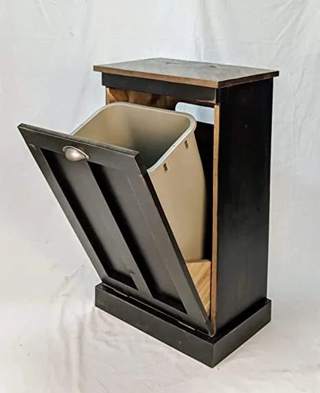 Tilt Bin Antique White Pick Up Only Spring Water Woodcraft Rings
