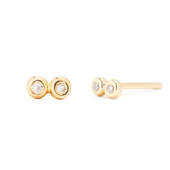 Tiny Infinity Studs with Diamonds Scosha Necklaces