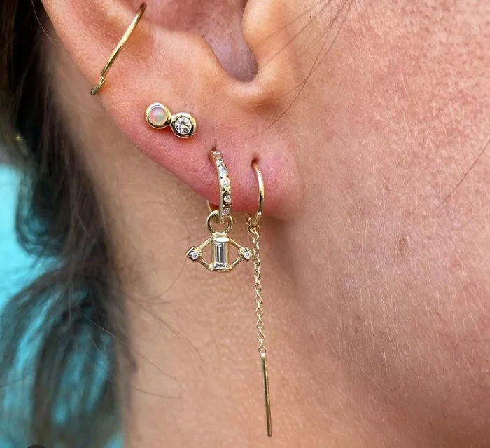 Tiny Infinity Studs with Diamonds Scosha Necklaces