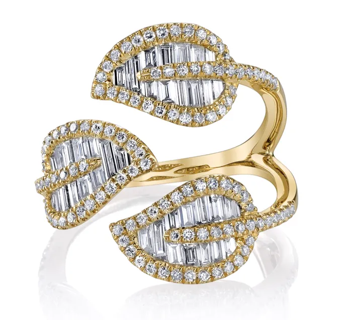 Tri Leaf Ring Anita Ko Rings Tri Leaf Ring Anita Ko Rings