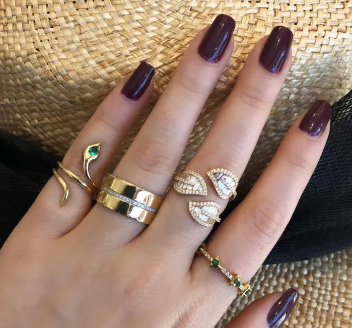 Tri Leaf Ring Anita Ko Rings Tri Leaf Ring Anita Ko Rings