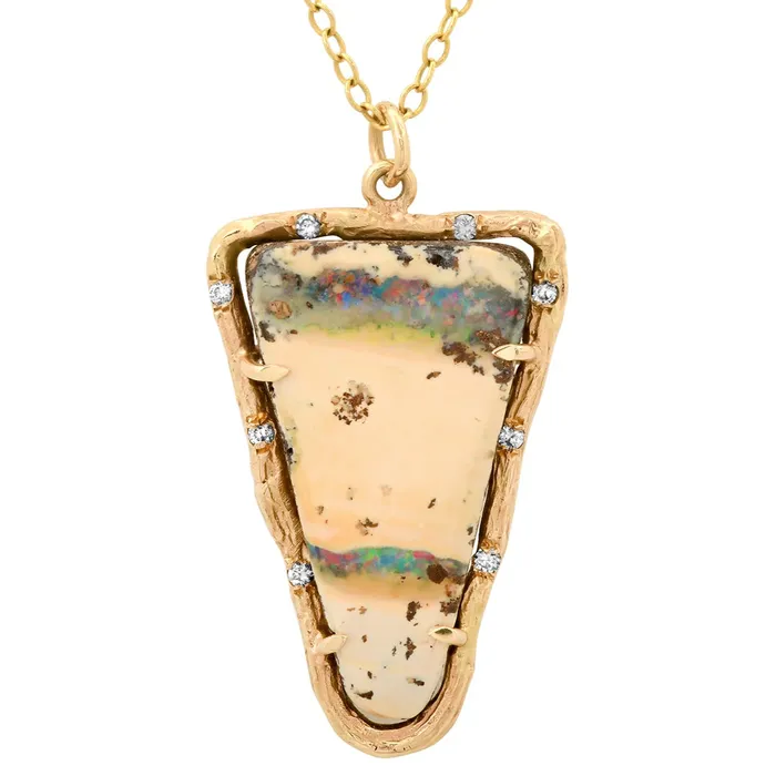 Triangle Opal Stripe Necklace Elisabeth Bell Necklaces