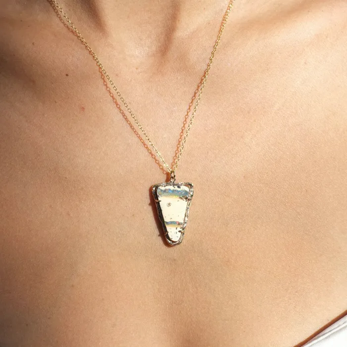 Triangle Opal Stripe Necklace Elisabeth Bell Necklaces
