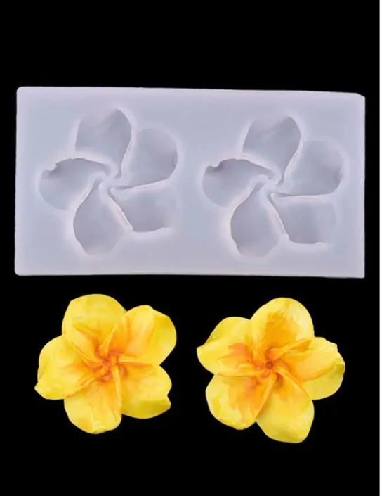 Twin Flower Shaped Silicone Mold for Candle Making RESIN ART HUB Earrings