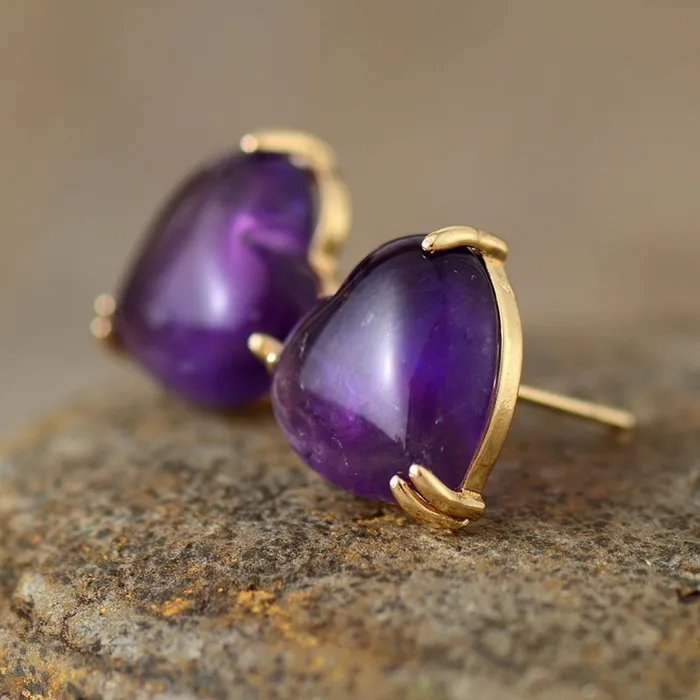 Unique Garnet Earrings with Amethyst Lapis Lazuli and Labradorite Benefits metamorphidi Earrings