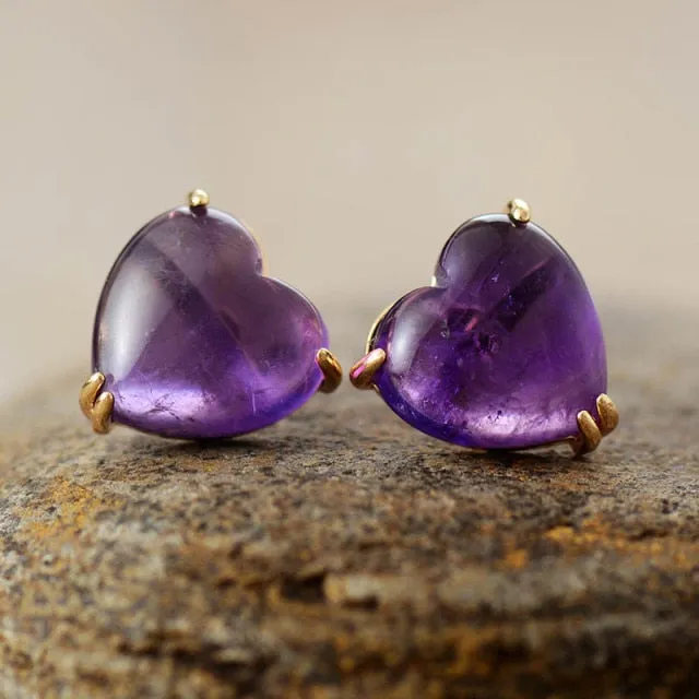 Unique Garnet Earrings with Amethyst Lapis Lazuli and Labradorite Benefits metamorphidi Earrings
