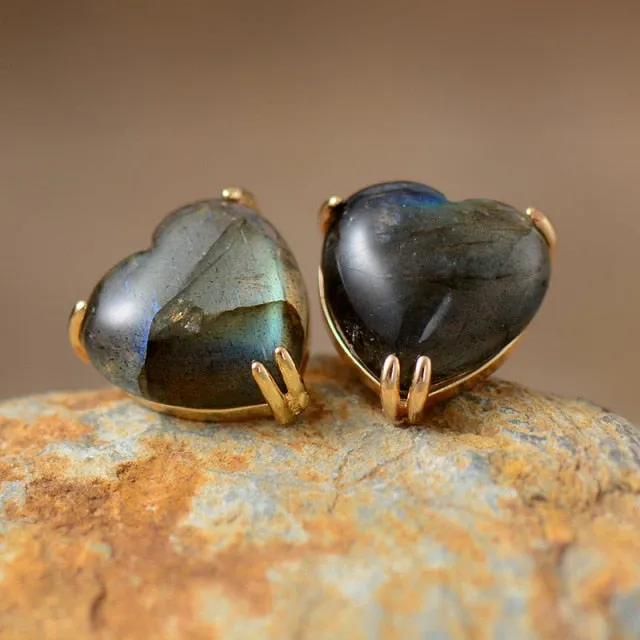 Unique Garnet Earrings with Amethyst Lapis Lazuli and Labradorite Benefits metamorphidi Earrings