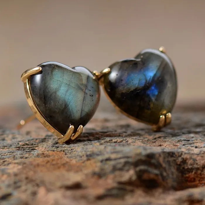 Unique Garnet Earrings with Amethyst Lapis Lazuli and Labradorite Benefits metamorphidi Earrings