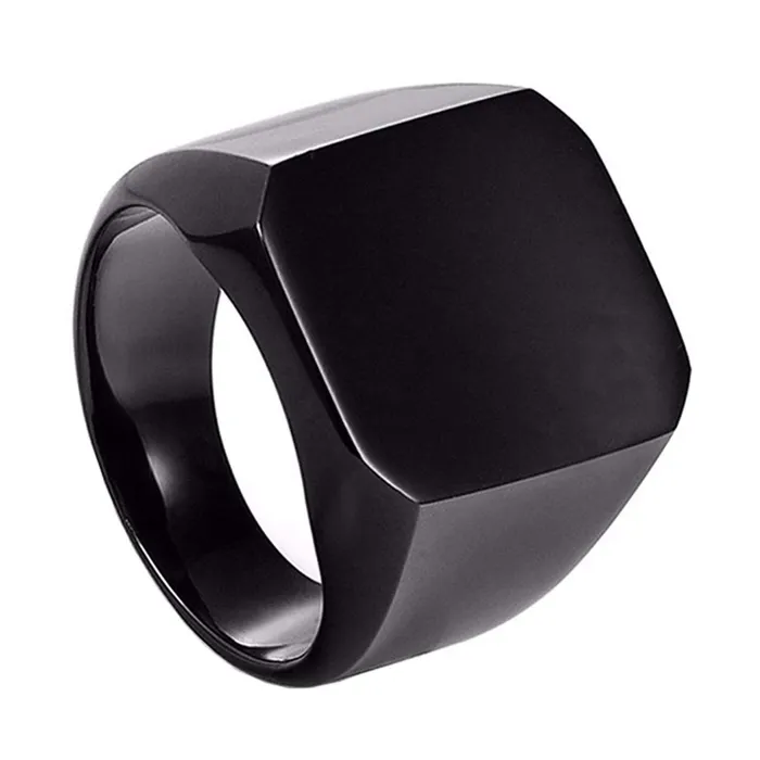 Watches Yellow Chimes Black Toned Ring For Men Pack of 1 Stainless Steel Band Ring Black Finger Ring for Boys Ideal Gift For Men and Boys Yellow Chimes