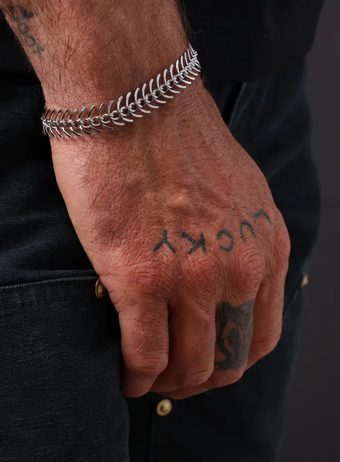 Waterproof Stainless Steel Spine Chain Bracelet WE ARE ALL SMITH Mens Jewelry Clothing Bracelets Waterproof Stainless Steel Spine Chain Bracelet WE ARE ALL SMITH Mens Jewelry Clothing Bracelets