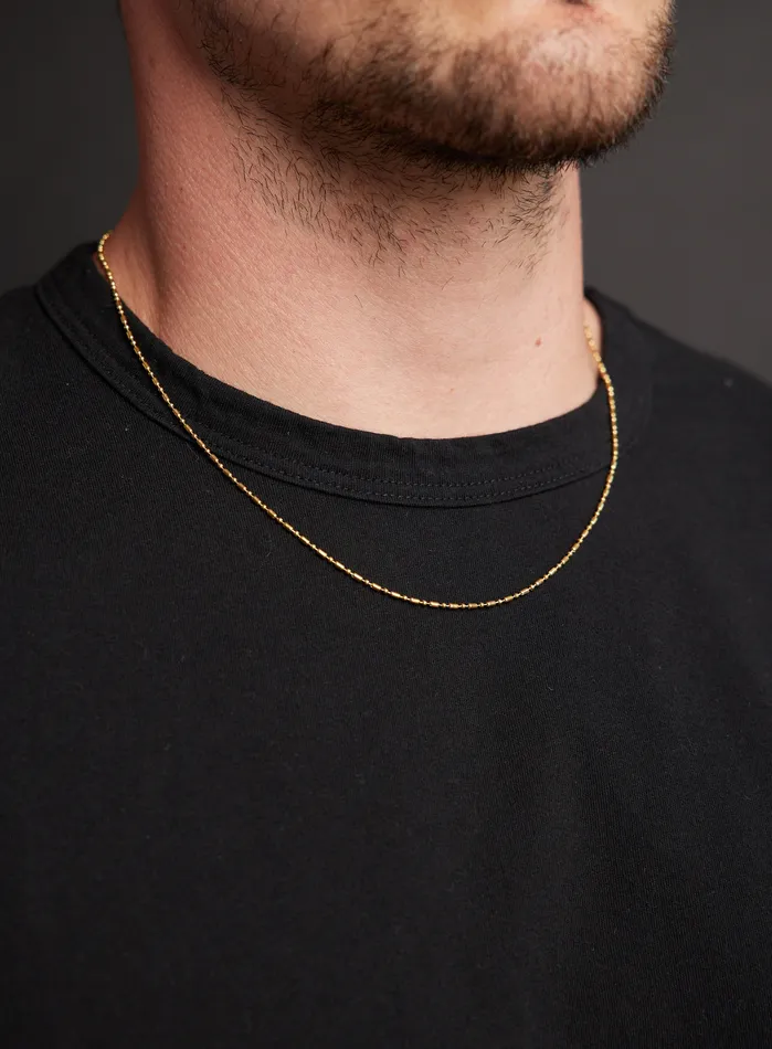 WE ARE ALL SMITH 1mm Minimalist Gold Mens Chain Necklace Necklaces