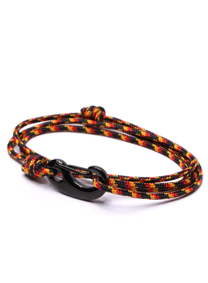 We Are All Smith Bracelets Black Red Tactical Cord Bracelet for Men Black Clasp