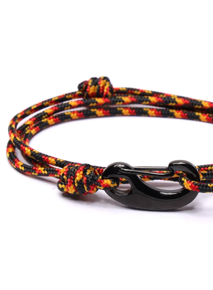 We Are All Smith Bracelets Black Red Tactical Cord Bracelet for Men Black Clasp