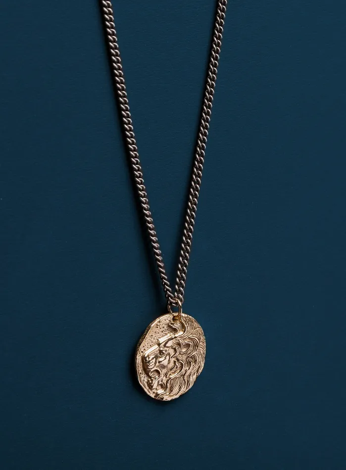 WE ARE ALL SMITH Mens Jewelry Clothing Necklaces Bronze Sterling Lion Head Pendant Necklace for Men