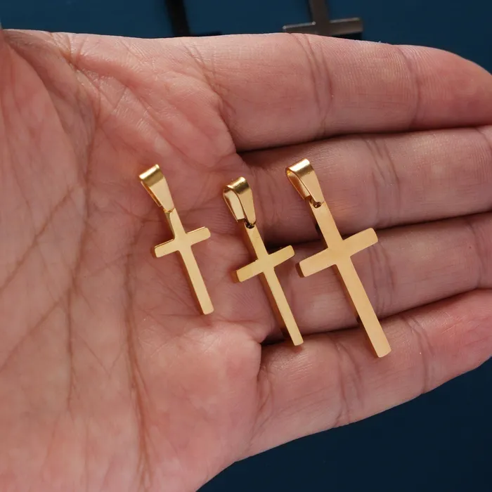 WE ARE ALL SMITH Mens Jewelry Clothing Necklaces Gold Silver or Black Cross Pendant