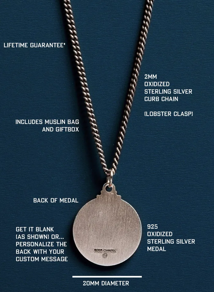 WE ARE ALL SMITH Mens Jewelry Clothing Necklaces Saint Gabriel the Archangel Sterling Silver Pendant Necklace for Men
