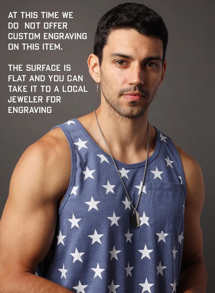 WE ARE ALL SMITH Mens Jewelry Clothing Necklaces Waterproof Dog Tag Necklace for Men