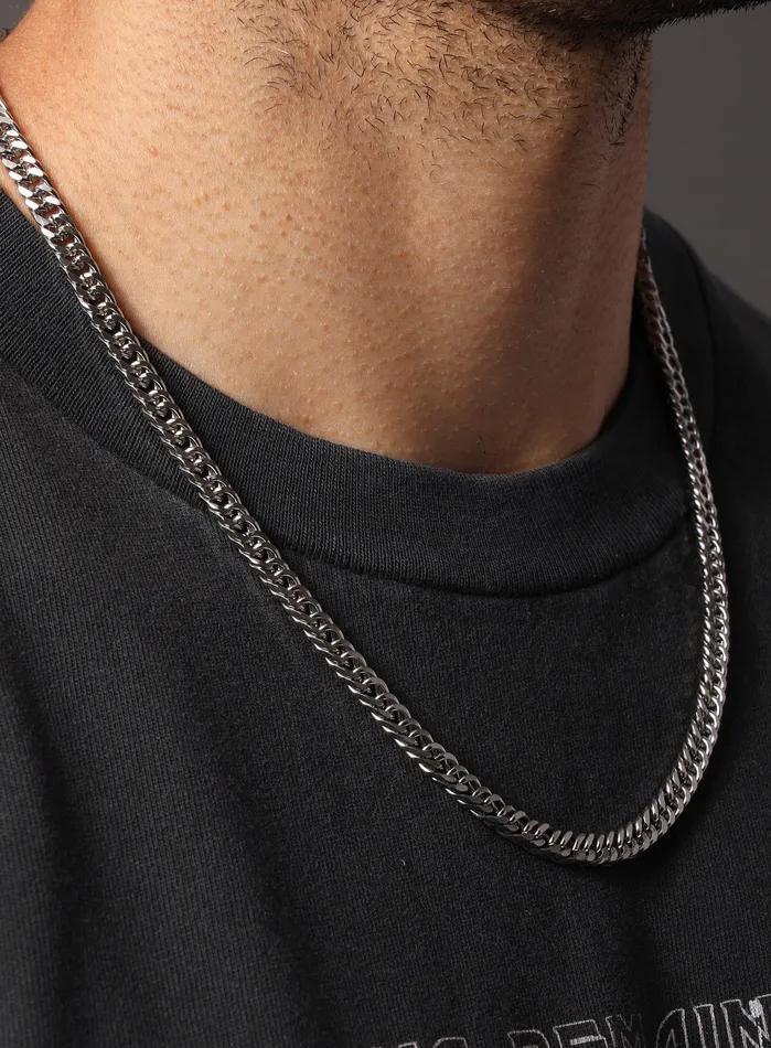 WE ARE ALL SMITH Mens Jewelry Clothing Necklaces Waterproof Mens Cuban link style 316L Stainless Steel WE ARE ALL SMITH Mens Jewelry Clothing Necklaces Waterproof Mens Cuban link style 316L Stainless Steel