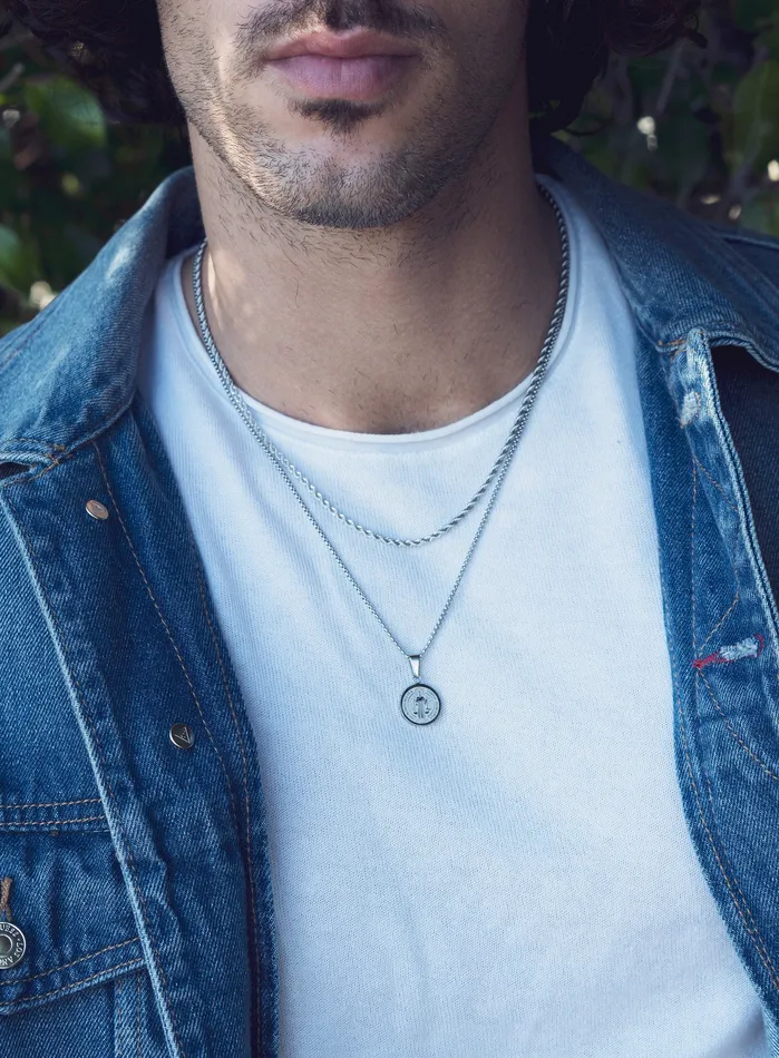 WE ARE ALL SMITH Mens Jewelry Clothing Necklaces Waterproof Saint Benedict Necklace Set
