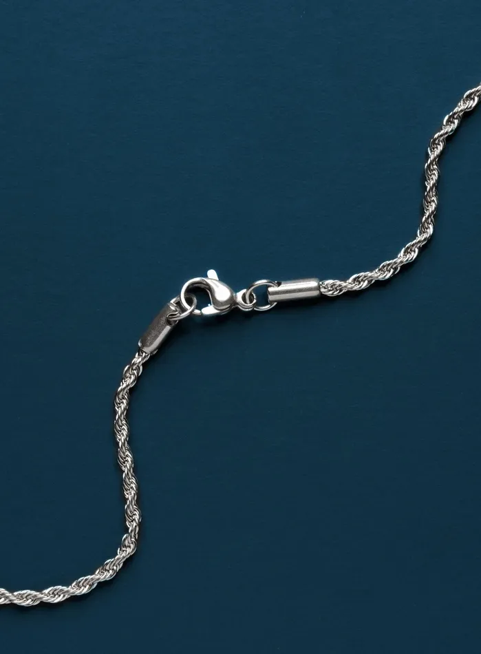 WE ARE ALL SMITH Mens Jewelry Clothing Necklaces Waterproof Silver Rope chain necklace 25 mm