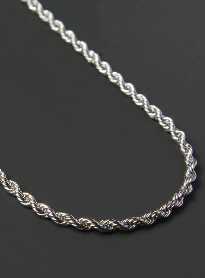 WE ARE ALL SMITH Mens Jewelry Clothing Necklaces Waterproof Silver Rope chain necklace 25 mm