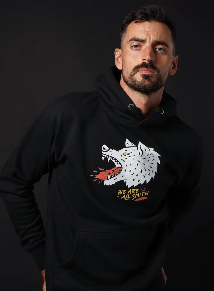 WE ARE ALL SMITH Mens Jewelry Clothing Wolfie We Are All Smith Unisex Hoodie Earrings