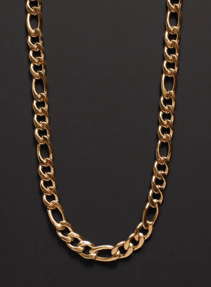 We Are All Smith Necklaces 7mm Gold Figaro Chain Necklace for Men We Are All Smith Necklaces 7mm Gold Figaro Chain Necklace for Men