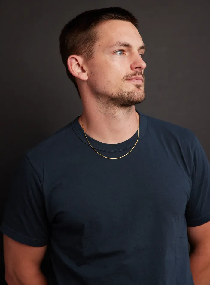 WE ARE ALL SMITH Necklaces Mens 2mm 14k Gold Plated Herringbone Chain Necklace