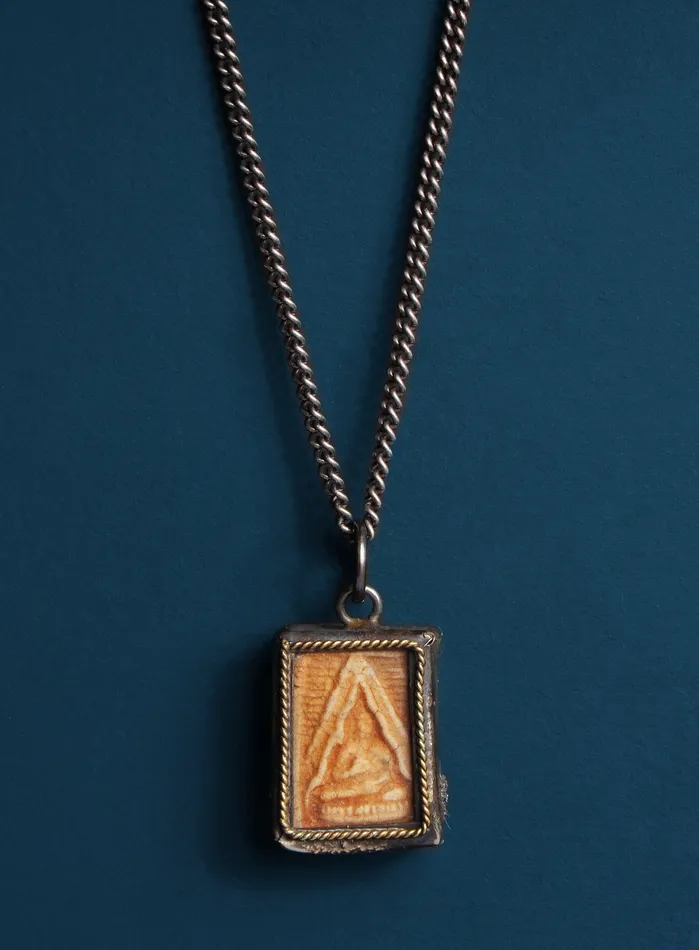 WE ARE ALL SMITH Necklaces Red Sitting Buddha Amulet Necklace for Men