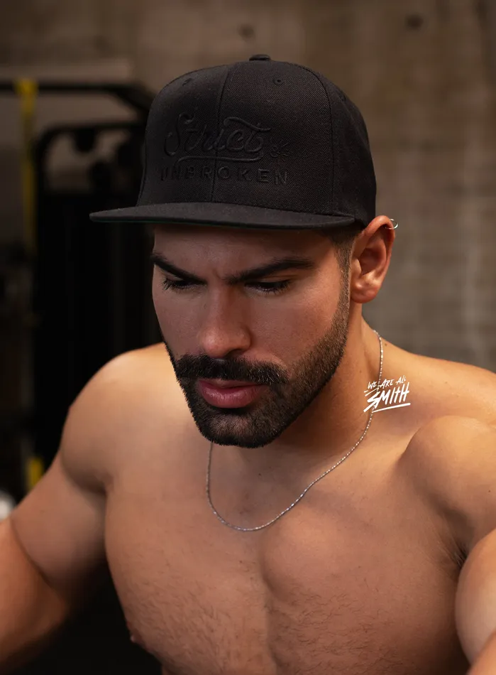 WE ARE ALL SMITH Necklaces Strict and Unbroken Black on Black Embroidered Hat WE ARE ALL SMITH Necklaces Strict and Unbroken Black on Black Embroidered Hat