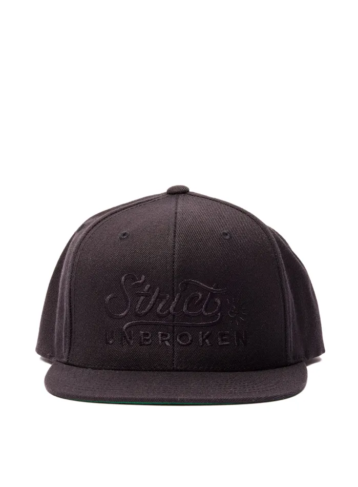 WE ARE ALL SMITH Necklaces Strict and Unbroken Black on Black Embroidered Hat
