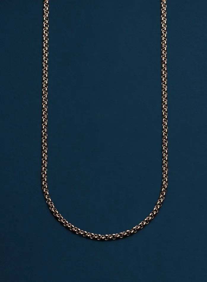 WE ARE ALL SMITH Necklaces Waterproof 2mm Rolo Link Style Chain for Men