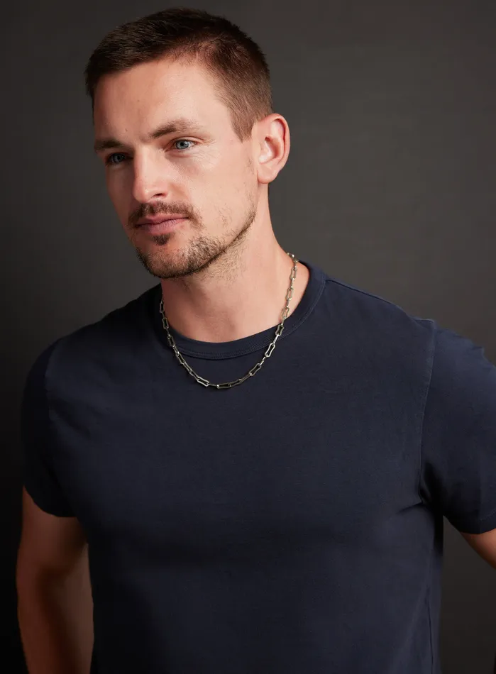 WE ARE ALL SMITH Necklaces Waterproof Mens Silver Large Cable Chain Necklace