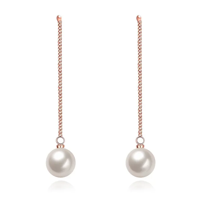 Yellow Chimes 18K Rose Gold Plated Pearl Dangler Earrings for Women Girls Yellow Chimes Bracelets Yellow Chimes 18K Rose Gold Plated Pearl Dangler Earrings for Women Girls Yellow Chimes Bracelets
