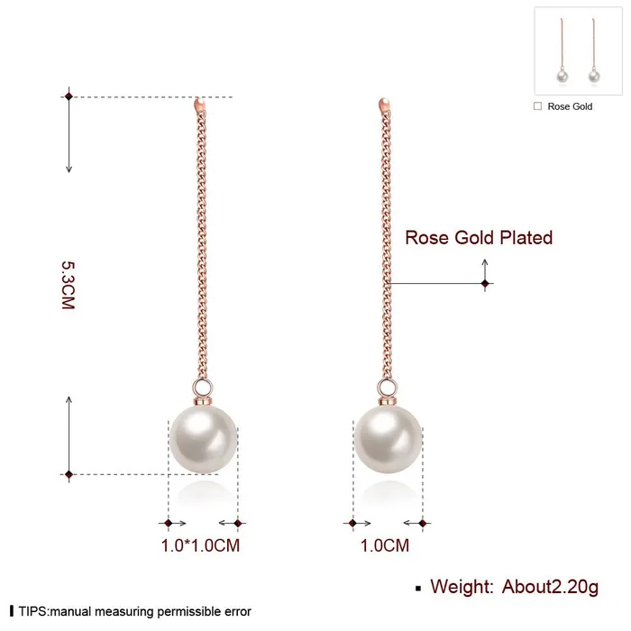 Yellow Chimes 18K Rose Gold Plated Pearl Dangler Earrings for Women Girls Yellow Chimes Bracelets
