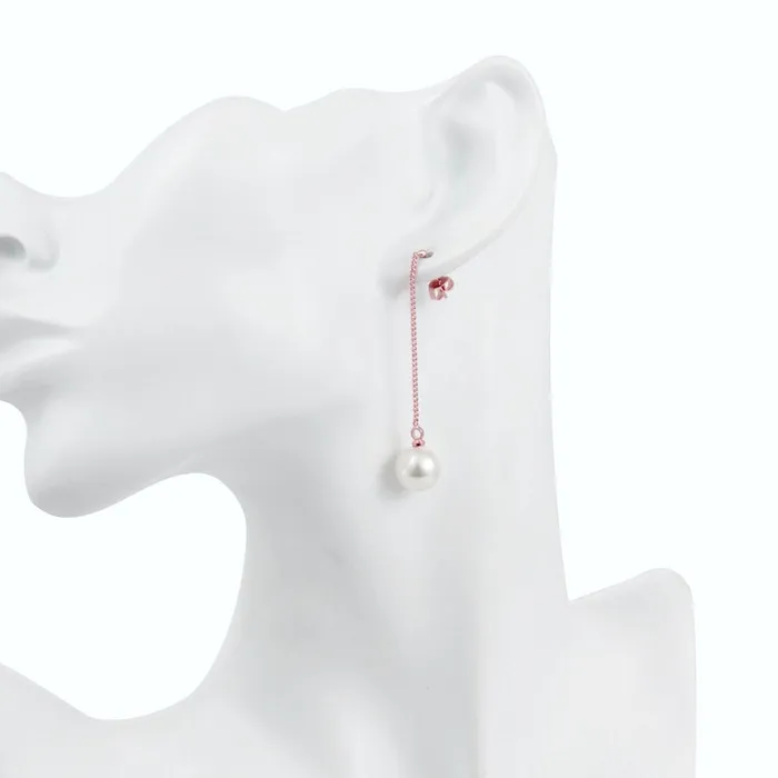 Yellow Chimes 18K Rose Gold Plated Pearl Dangler Earrings for Women Girls Yellow Chimes Bracelets