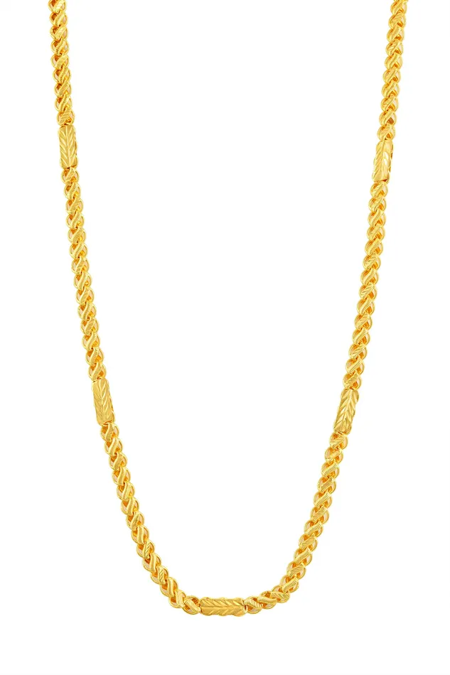 Yellow Chimes 24 Inch GoldPlated Stylish Trendy Latest Fashion Designer Golden Neck Chains for Men Boys Yellow Chimes Necklaces