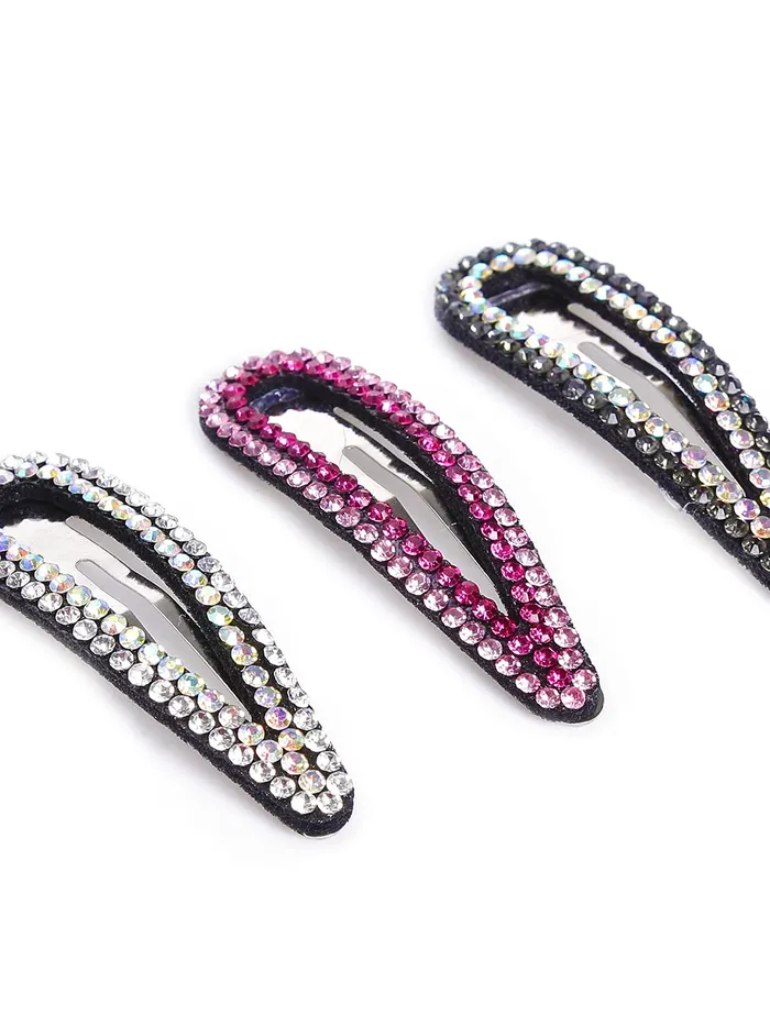 Yellow Chimes 3 pcs Fancy Snap Hair Clips Hair pin Fashion Hair Accessories for Women Girls Pack of 3 MultiColor Medium YCHACLWM028MC Yellow Chimes Earrings