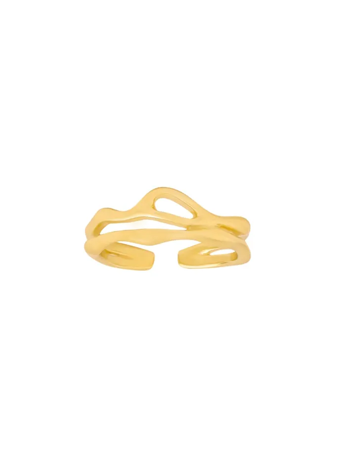 Yellow Chimes Adjustable Golden Ring for Women Bold Statement Style Size 7 Gold Yellow Chimes Rings
